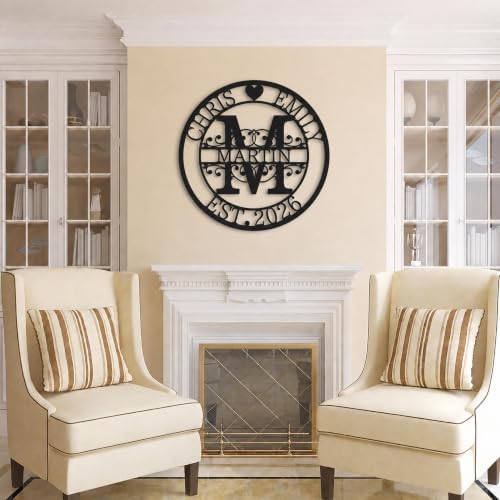 Custom Metal Signs | Personalized Monogram Name Sign | Wedding Gifts