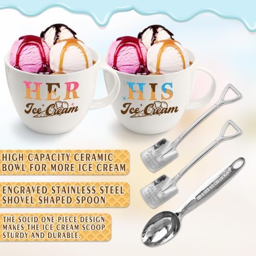 Hexagram His And Hers Gifts, Anniversary Couples Gifts Set Ice Cream