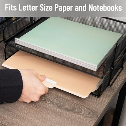 Mind Reader Stackable Paper Tray, Desktop Organizer, File Storage