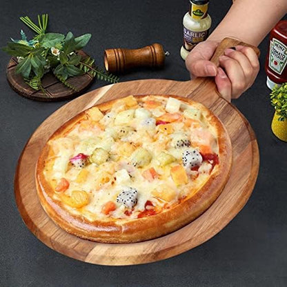 Acacia Wood Cutting Boards for Kitchen Round Chopping Charcuterie