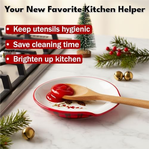 Christmas Spoon Rest - Cardinal Christmas Decorations, Red Christmas