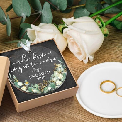 HEXMOZ Engagement Gifts for Couples, Women, Her - Engagement Ornament