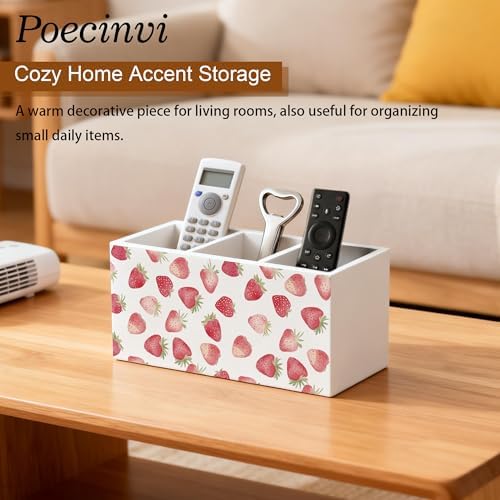 Watercolor Strawberry Pen Holder for Home Office Desk, Strawberry