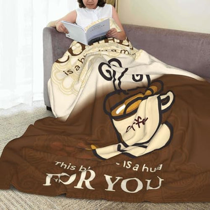 Coffee Lover Gifts, Gifts for Coffee Lovers, Cafe Gift Blanket 50"X60"