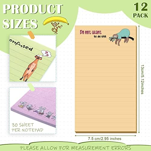Hotop 12 Pcs Funny Notepads Office Coworker Gifts Funny Sticky Note 3"