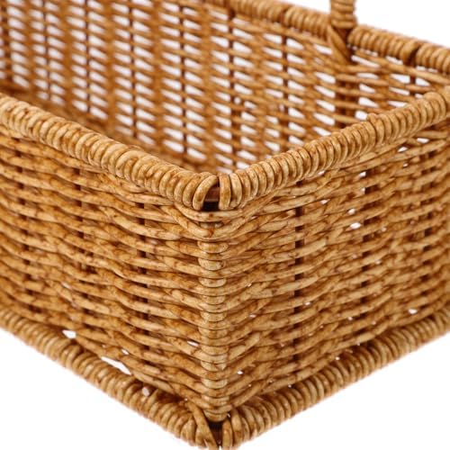 Woven Wall Hanging Storage Basket Bathroom Organizer Rustic with