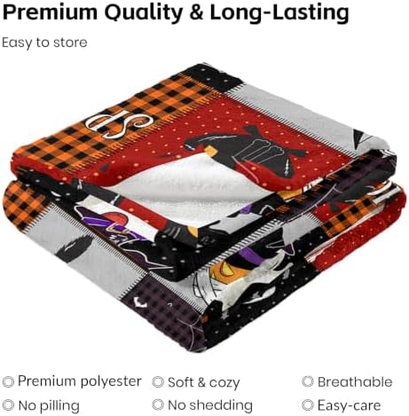 Halloween Throw Blanket, Fall Decorations for Home, 40x60inches