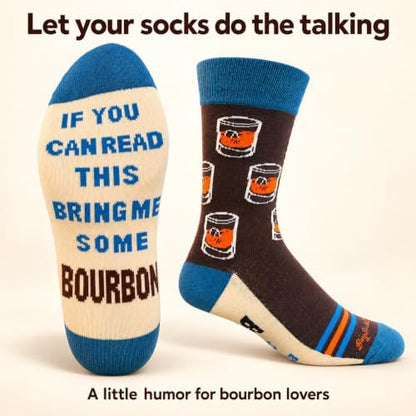 If You Can Read This Bring Me Some Bourbon Men's Socks | Bourbon Gift