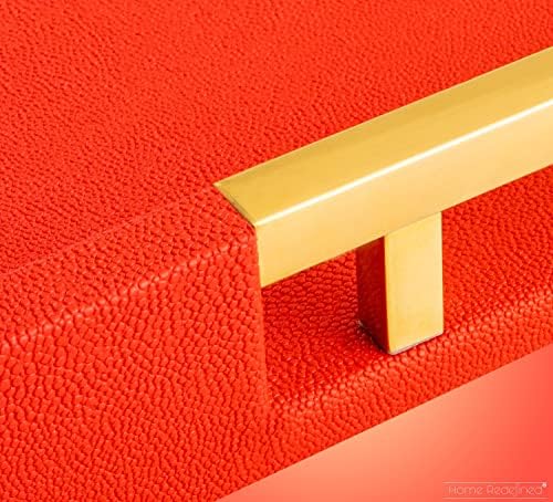 Modern Elegant 17.5"x12" Rectangle Red Shagreen Faux Leather