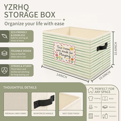 Play Room Storage Bins with Handles, Playroom Decor Essentials, This