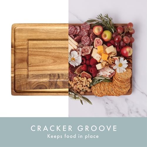 Charcuterie Board Set with Serving Accessories, Acacia Wood