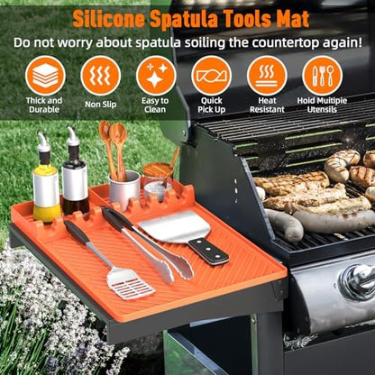 Silicone Grill Mat Compatible with Blackstone, BBQ Griddle Tool