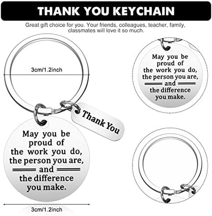 Inbagi 6 Pcs Thank You Keychains Appreciation Gifts