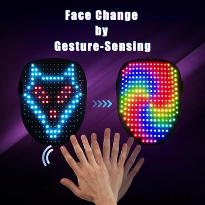 Mr.Pang LED Light Up Mask with Gesture Sensing, Kids Toys Gifts for