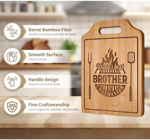 Brother Gifts for Brother Gifts Adult- Engraved Cutting Board