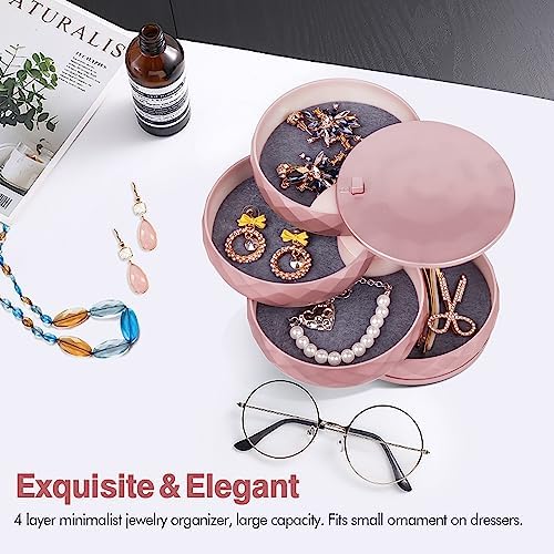 CONBOLA Travel Jewelry Case Box, Small Jewelry Organizer Earring