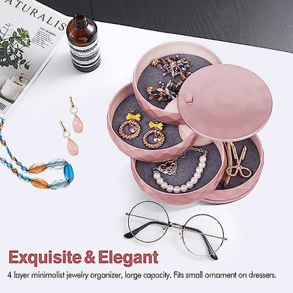 CONBOLA Travel Jewelry Case Box, Small Jewelry Organizer Earring