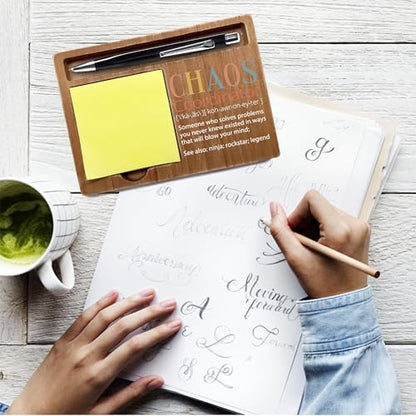 Chaos Coordinator Appreciation Gifts, 4x6 Inch Sticky Pen-holder for