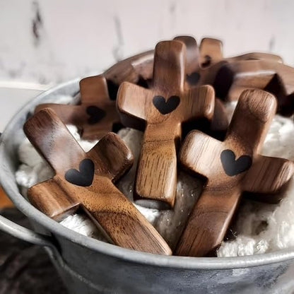 Cross My Heart/Encouragement Gift Wood Comfort Pocket Prayer Cross for
