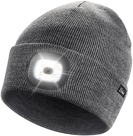 Etsfmoa Unisex Beanie with The Light, Gifts for Men Dad Father Winter