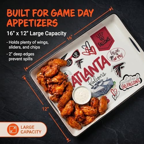NFL Atlanta Falcons Loco Fan Large Serving Tray w/Handles