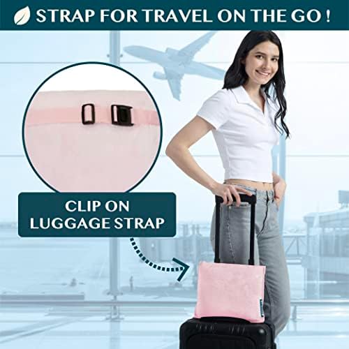 PAVILIA Travel Blanket Pillow, Soft Airplane Blanket 2-in-1 Combo Set