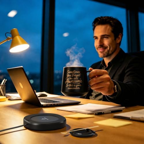 Coffee Mug Warmer Set Electric Cup Warmer for Desk Tea Candle Heated