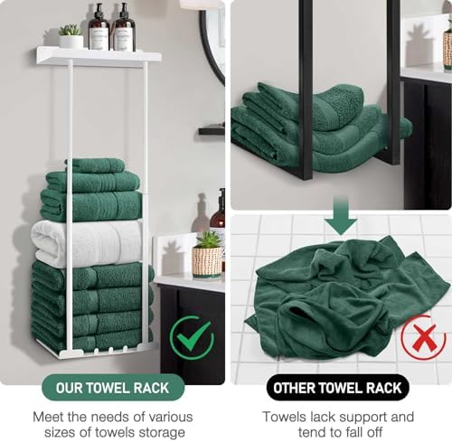 Hommtina Bathroom Towel Storage Black Towel Holder Bathroom Decor
