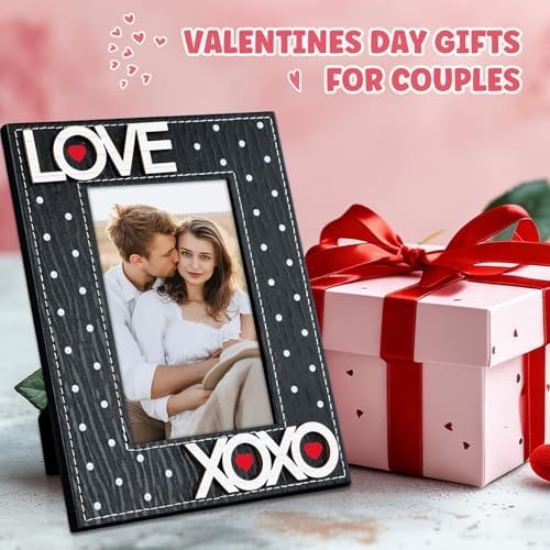 FLYAB Black Love Picture Frame 4x6 Valentines Day Pictrue Frames