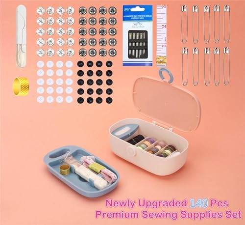 FKOG Sewing Kit, 135 Pcs Family Sewing Project Kit Travel Sewing