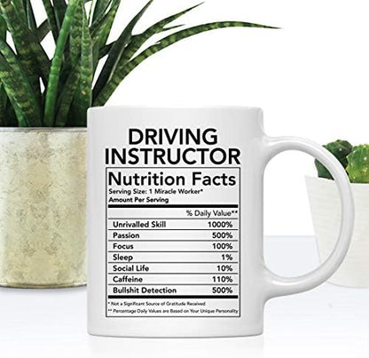 Andaz Press Funny 11oz. Ceramic Coffee Tea Mug Thank You Gift, Driving