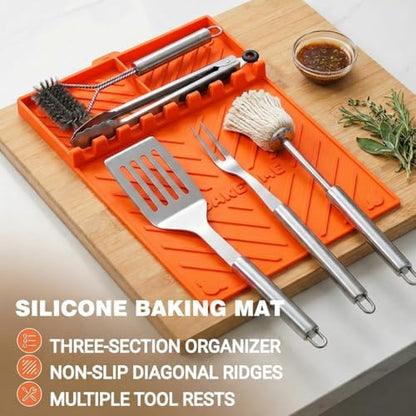 CAKETIME Silicone Grill Mats for Blackstone Griddle Accessories Baking