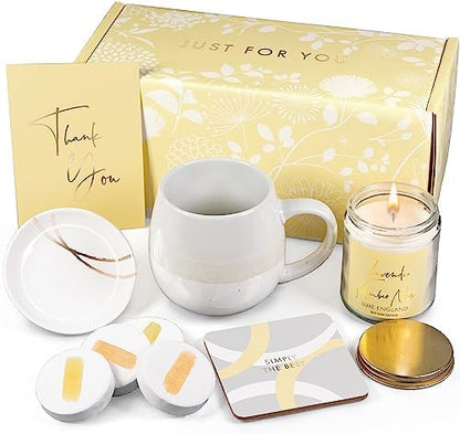 Luxe England Thank You Gift Box for Women, 6 Piece Appreciation Basket