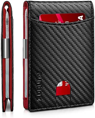RUNBOX Slim Money Clip Wallet for Men, RFID Blocking Bifold, Front