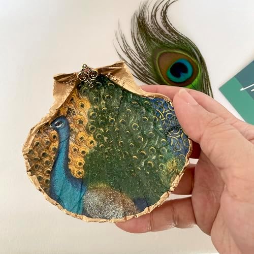 Midnight Peacock Handmade Wedding Gifts for women, Natural Shell