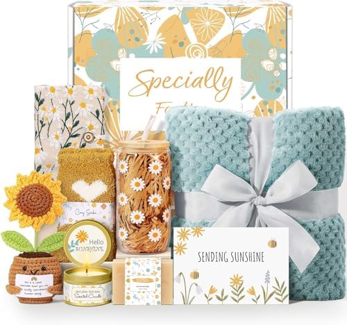 Wasocol Self Care Gifts for Women Gift Baskets,Sending Sunshine