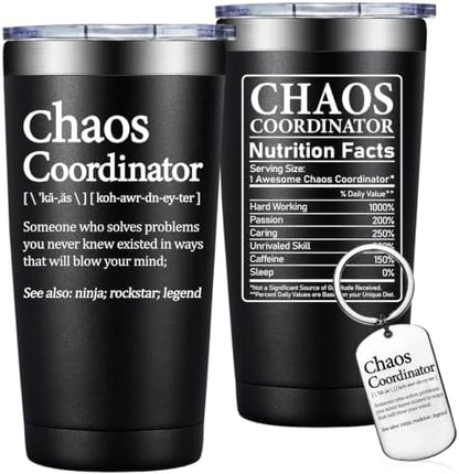 Grifarny Chaos Coordinator Tumbler 20 oz - Thank You Gifts for Men
