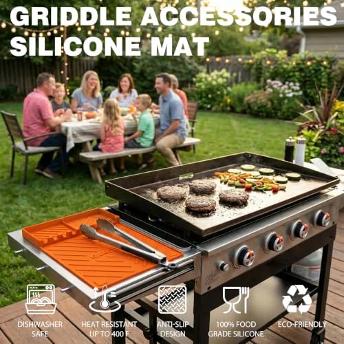 CAKETIME Silicone Grill Mats for Blackstone Griddle Accessories Baking