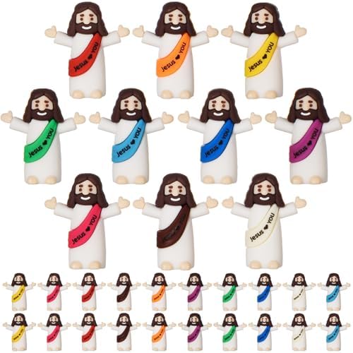 30 Pcs Mini Jesus Figures Tiny Jesus Loves You Figurine Little