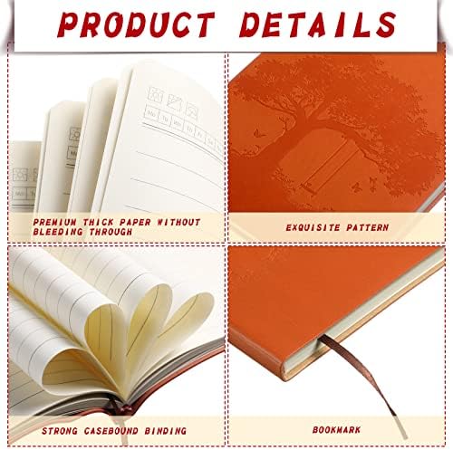 TaoBary 48 Pcs Pu Leather Journals Notebook Bulk Colorful Tree Life