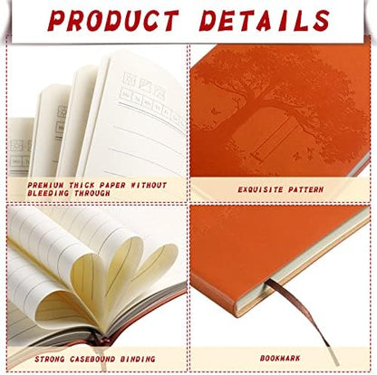 TaoBary 48 Pcs Pu Leather Journals Notebook Bulk Colorful Tree Life