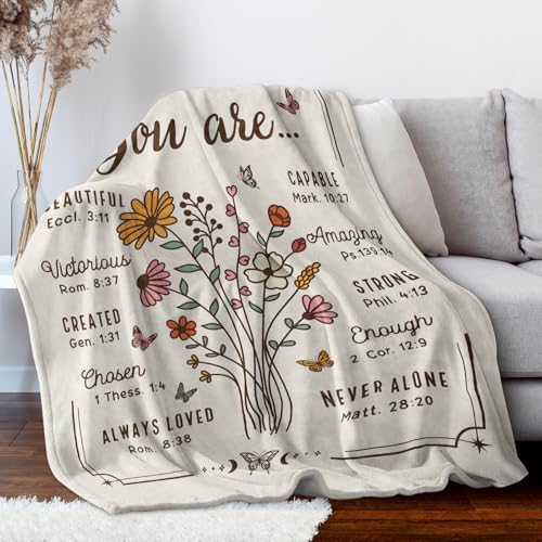 Christian Birthday Gifts for Women, Christian Blanket, 50'' x 60''