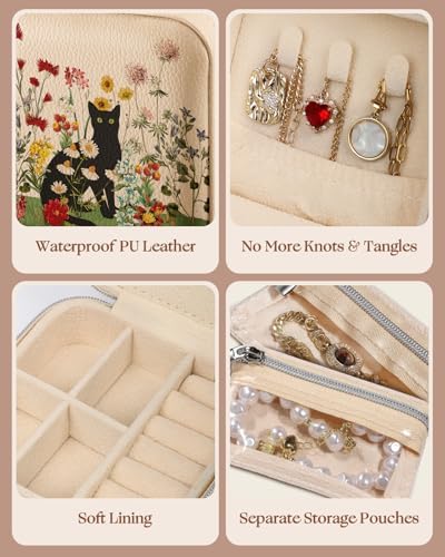 Bistup Travel Jewelry Case - Small Jewelry Organizers and Storage Box