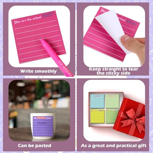 Yinder 24 Pcs Inspirational Sticky Notes Gifts, Appreciation