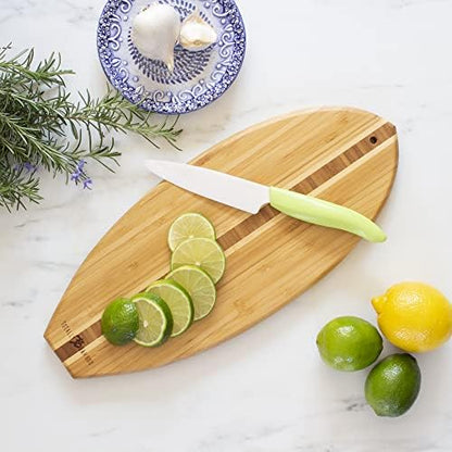 Totally Bamboo Lil Surfer Small Surfboard Cutting Board, 14.5 x 6 in