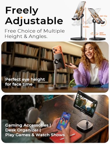 LISEN Cell Phone Stand Phone Holder for Desk, Office Decor Gadgets for