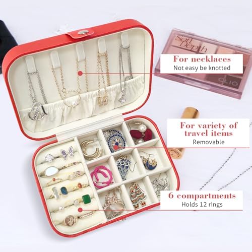 Small Travel Jewelry Case Organizer,Mini Travel Essentials for