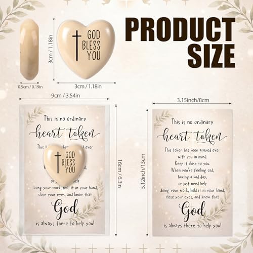 25 Sets Christian Gifts Bulk, Religious Wooden Pocket Hug