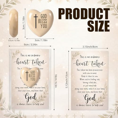 25 Sets Christian Gifts Bulk, Religious Wooden Pocket Hug