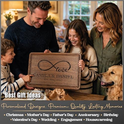 Personalized Cutting Board for Couples 2026, Wedding, Engagement Gifts